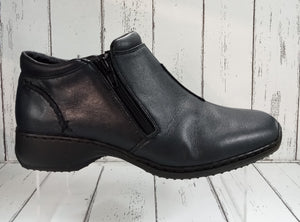 RIEKER - L3882-15 - ZIP ANKLE BOOT - Blue Leather