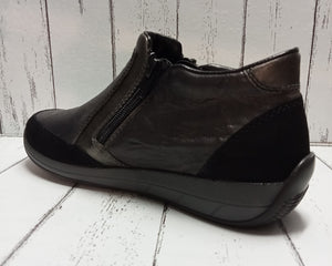 RIEKER - N1152-42 - ZIP ANKLE BOOT - Grey Combi