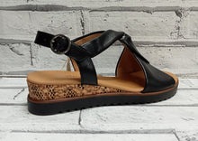 Load image into Gallery viewer, GABOR (Rich) - 42.751.27 - STRAPPY WEDGE SANDAL - Black