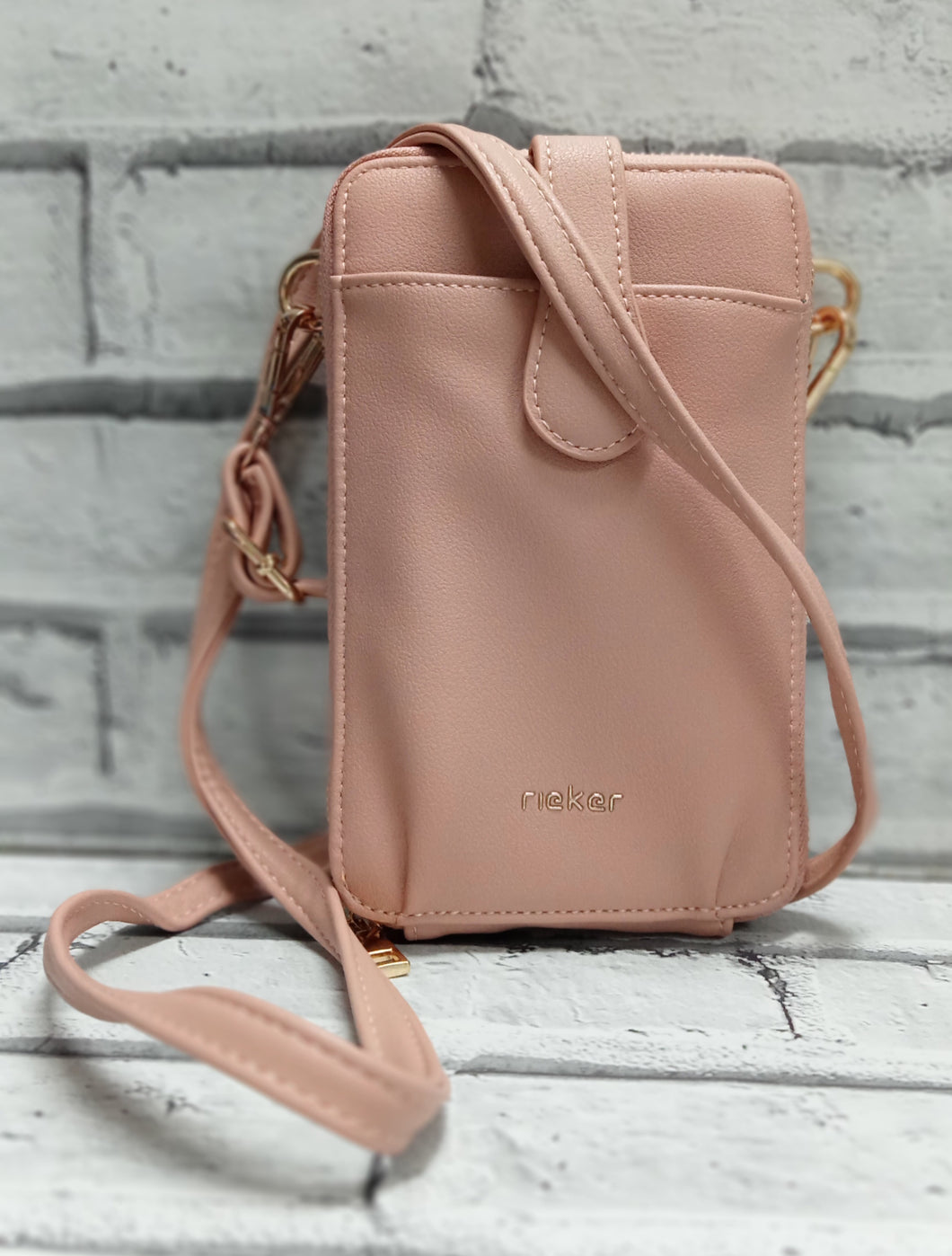 RIEKER H1520 31 PHONE CROSS BODY BAG Pink Sue at Christine s Shoes Criccieth Shoe Shop