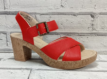 Load image into Gallery viewer, RIEKER- 66853-33 - PLATFORM/HEELED SANDAL - Red