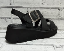 Load image into Gallery viewer, RIEKER - W1550-00 - WEDGE SANDAL - Black