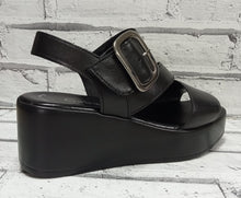 Load image into Gallery viewer, GABOR (Java) - 44.533.27 - STRAPPY WEDGE SANDAL - Black