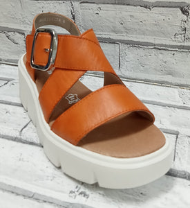 RIEKER - W1550-38 - WEDGE SANDAL - Orange