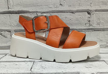 Load image into Gallery viewer, RIEKER - W1550-38 - WEDGE SANDAL - Orange