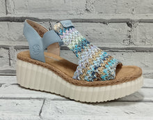 Load image into Gallery viewer, RIEKER - 69172-91 - WEDGE SANDAL - Blue Multi