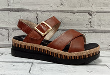 Load image into Gallery viewer, RIEKER - V7951-24 - WEDGE STRAP SANDAL - Peanut