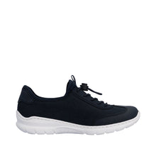 Load image into Gallery viewer, RIEKER - L32G9-14 - SLIP ON BUNGEE TRAINER - Navy/Rose