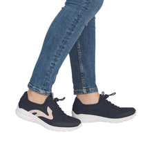 Load image into Gallery viewer, RIEKER - L32G9-14 - SLIP ON BUNGEE TRAINER - Navy/Rose