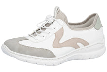Load image into Gallery viewer, RIEKER - L32G9-80 - SLIP ON BUNGEE TRAINER - White/Pink
