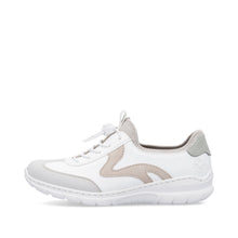 Load image into Gallery viewer, RIEKER - L32G9-80 - SLIP ON BUNGEE TRAINER - White/Pink