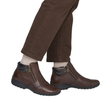 Load image into Gallery viewer, RIEKER - L4655-27 - 2 x ZIP ANKLE BOOT - Brown (Water Resistant) (NEW IN)