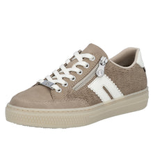 Load image into Gallery viewer, RIEKER - L5903-20 - LACE UP/ZIP SNEAKER TRAINER - Camel