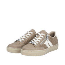 Load image into Gallery viewer, RIEKER - L5903-20 - LACE UP/ZIP SNEAKER TRAINER - Camel