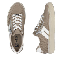 Load image into Gallery viewer, RIEKER - L5903-20 - LACE UP/ZIP SNEAKER TRAINER - Camel