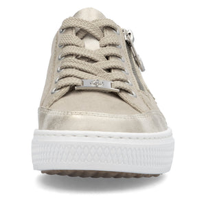 RIEKER - L5903-62 - LACE UP/ZIP SNEAKER TRAINER - Muschel