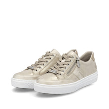 Load image into Gallery viewer, RIEKER - L5903-62 - LACE UP/ZIP SNEAKER TRAINER - Muschel