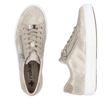 Load image into Gallery viewer, RIEKER - L5903-62 - LACE UP/ZIP SNEAKER TRAINER - Muschel