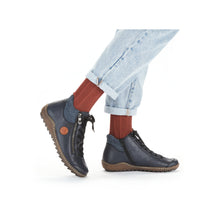 Load image into Gallery viewer, RIEKER - L7514-14 -  LACE UP/ZIP BOOT (Water Resistant) - Blue