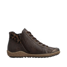 Load image into Gallery viewer, RIEKER - L7514-25 - ZIP/LACE BOOT - Water Resistant - Brown (NEW IN)
