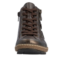 Load image into Gallery viewer, RIEKER - L7514-25 - ZIP/LACE BOOT - Water Resistant - Brown (NEW IN)
