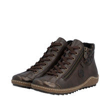 Load image into Gallery viewer, RIEKER - L7514-25 - ZIP/LACE BOOT - Water Resistant - Brown (NEW IN)