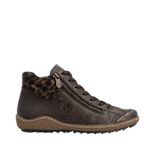 Load image into Gallery viewer, RIEKER - L7514-25 - ZIP/LACE BOOT - Water Resistant - Brown (NEW IN)