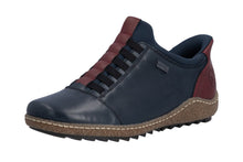 Load image into Gallery viewer, RIEKER - L7562-14 - SLIP-IN SHOE (Water Resistant) - Blue/Burgundy (NEW IN)