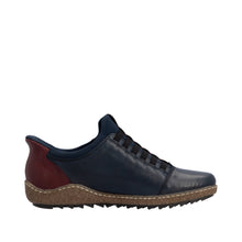 Load image into Gallery viewer, RIEKER - L7562-14 - SLIP-IN SHOE (Water Resistant) - Blue/Burgundy (NEW IN)