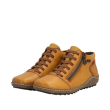 Load image into Gallery viewer, RIEKER - L7563-68 - ZIP/LACE BOOT - Water Resistant - Mustard (NEW IN)