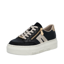 Load image into Gallery viewer, RIEKER - M1912-00 - LACE UP/ZIP SNEAKER TRAINER - Black