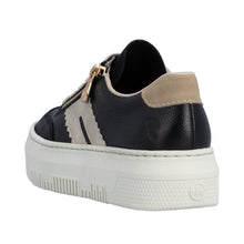 Load image into Gallery viewer, RIEKER - M1912-00 - LACE UP/ZIP SNEAKER TRAINER - Black