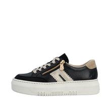 Load image into Gallery viewer, RIEKER - M1912-00 - LACE UP/ZIP SNEAKER TRAINER - Black