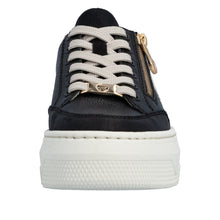 Load image into Gallery viewer, RIEKER - M1912-00 - LACE UP/ZIP SNEAKER TRAINER - Black