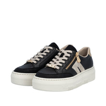 Load image into Gallery viewer, RIEKER - M1912-00 - LACE UP/ZIP SNEAKER TRAINER - Black
