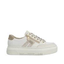 Load image into Gallery viewer, RIEKER - M1912-80 - LACE UP/ZIP SNEAKER TRAINER - Cream