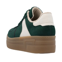 Load image into Gallery viewer, RIEKER - M7602-54 -  LACE UP SNEAKER TRAINER - Green/OffWhite