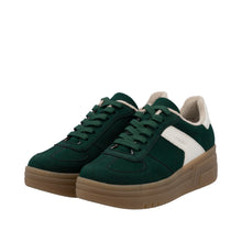 Load image into Gallery viewer, RIEKER - M7602-54 -  LACE UP SNEAKER TRAINER - Green/OffWhite