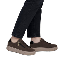 Load image into Gallery viewer, RIEKER - M7701-25 -  LACE UP/ZIP SNEAKER TRAINER - Brown/Bronze  (NEW IN)