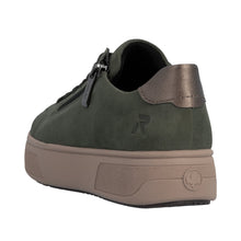 Load image into Gallery viewer, RIEKER - M7701-55 -  LACE UP/ZIP SNEAKER TRAINER - Green/Bronze  (NEW IN)