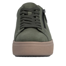 Load image into Gallery viewer, RIEKER - M7701-55 -  LACE UP/ZIP SNEAKER TRAINER - Green/Bronze  (NEW IN)