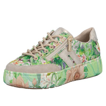 Load image into Gallery viewer, RIEKER - M7711-91 -  LACE UP/ZIP SNEAKER TRAINER - Green Multi