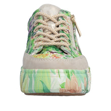 Load image into Gallery viewer, RIEKER - M7711-91 -  LACE UP/ZIP SNEAKER TRAINER - Green Multi
