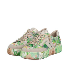 Load image into Gallery viewer, RIEKER - M7711-91 -  LACE UP/ZIP SNEAKER TRAINER - Green Multi