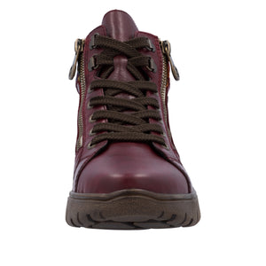 RIEKER - N1305-35 - ZIP/LACE BOOT (Water Resistant)- Red Multi