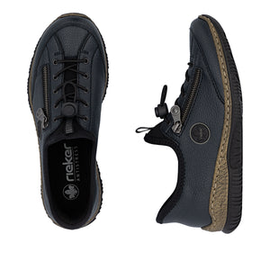RIEKER - N3267-15 - SLIP ON TRAINER - Blue/Black