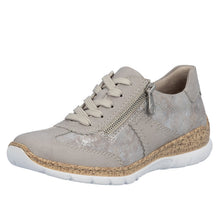Load image into Gallery viewer, RIEKER - N4221-90 - LACE UP/ZIP TRAINER SHOE - Ice Rose Metallic