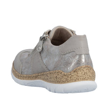 Load image into Gallery viewer, RIEKER - N4221-90 - LACE UP/ZIP TRAINER SHOE - Ice Rose Metallic