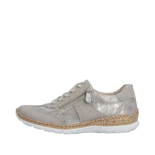 Load image into Gallery viewer, RIEKER - N4221-90 - LACE UP/ZIP TRAINER SHOE - Ice Rose Metallic