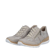 Load image into Gallery viewer, RIEKER - N4221-90 - LACE UP/ZIP TRAINER SHOE - Ice Rose Metallic